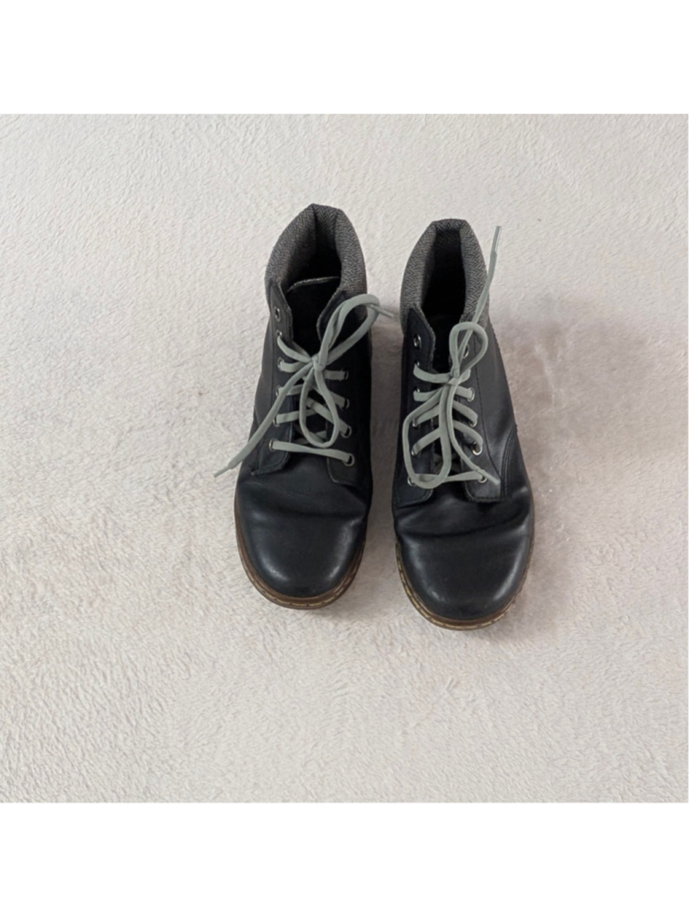 Dr. Martens Maelly Black Leather Herringbone Padded Ankle Boots - Size 7 - Picture 7 of 13
